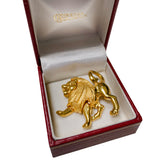 Gold Plated Zodiac Brooch - Leo