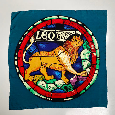 100% Silk Lausanne Cathedral Stained Glass Scarf - Leo