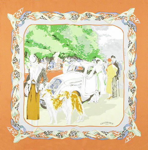 Belle Epoque Silk Scarf - Promenade