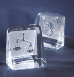 Swedish Crystal Zodiac Paperweight Deluxe - Pisces
