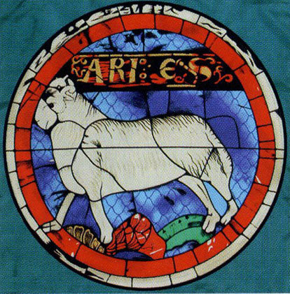 100% Silk Lausanne Cathedral Stained Glass Scarf - Aries