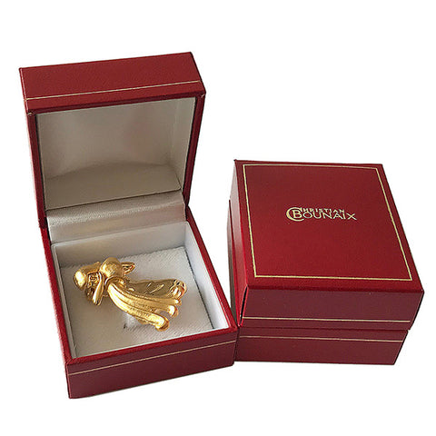 Gold Plated Zodiac Brooch - Aquarius