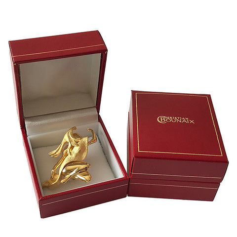 Gold Plated Zodiac Brooch - Virgo