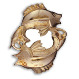 Gold Plated Zodiac Brooch - Pisces