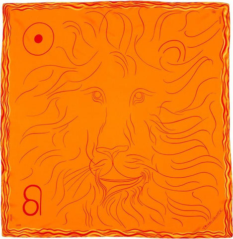 EXCLUSIVE - Custom Silk Scarves of the Zodiac, Leo