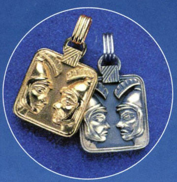 Gold or Silver Plated Zodiac Pendant - Gemini