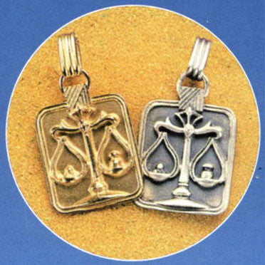 Gold or Silver Plated Zodiac Pendant - Libra