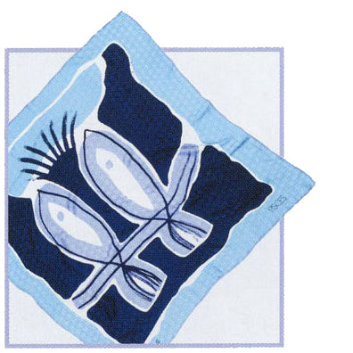 100% Silk Jacquard Scarf - Pisces