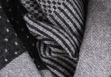 Rodier - Wool Striped Muffler Grey/Black