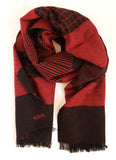 Rodier - Wool Striped Muffler Red/Black