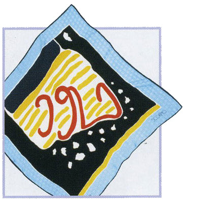 100% Silk Jacquard Scarf - Scorpio