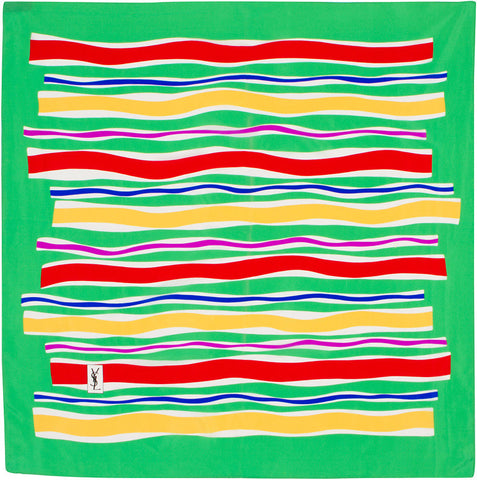 YSL - Silk Square - Waves - Green