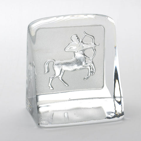 Swedish Crystal Zodiac Paperweight - Sagittarius