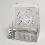 Swedish Crystal Zodiac Paperweight Deluxe - Leo