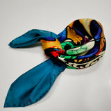 100% Silk Lausanne Cathedral Stained Glass Scarf - Leo