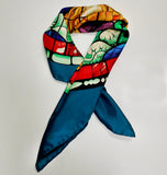 100% Silk Lausanne Cathedral Stained Glass Scarf - Leo