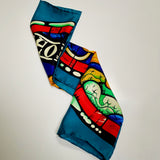 100% Silk Lausanne Cathedral Stained Glass Scarf - Leo