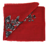 Rodier - Wool Floral Shawl 2154-3 Red