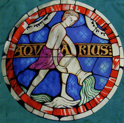 100% Silk Lausanne Cathedral Stained Glass Scarf - Aquarius
