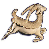 Gold Plated Zodiac Brooch - Capricorn