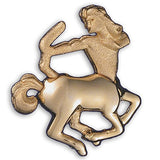 Gold Plated Zodiac Brooch - Sagittarius