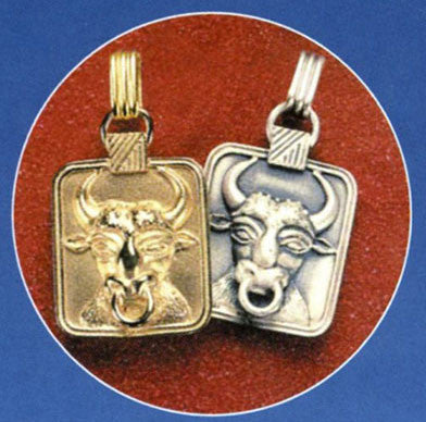 Gold or Silver Plated Zodiac Pendant - Taurus