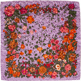 Ken Scott - 100% Silk Jacquard Floral Shawl 54" x 54"