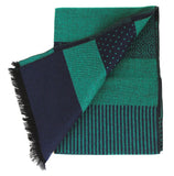 Rodier - Wool Striped Muffler Green/Navy