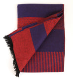 Rodier - Wool Striped Muffler Navy/Red