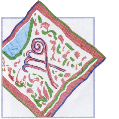 100% Silk Jacquard Scarf - Virgo