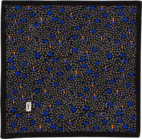 YSL - Silk Square - Dots - Blue