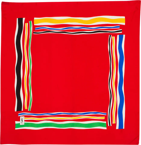 YSL - Silk Square - Frame - Red