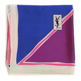 YSL - 100% Silk Square Geometric Block - Multi