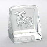 Swedish Crystal Zodiac Paperweight - Aries