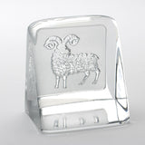 Swedish Crystal Zodiac Paperweight Deluxe - Aries