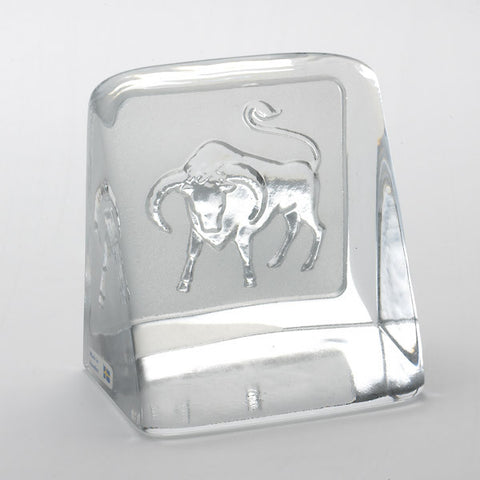 Swedish Crystal Zodiac Paperweight - Taurus