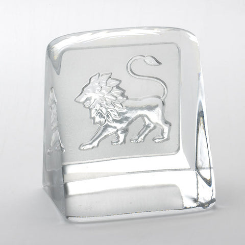 Swedish Crystal Zodiac Paperweight - Leo