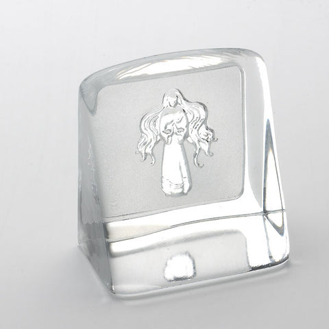 Swedish Crystal Zodiac Paperweight - Virgo