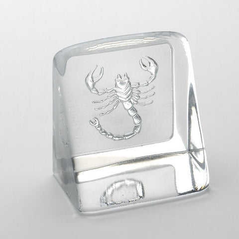 Swedish Crystal Zodiac Paperweight - Scorpio