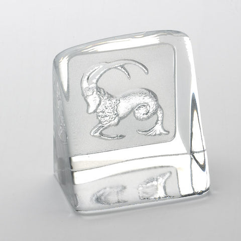 Swedish Crystal Zodiac Paperweight - Capricorn