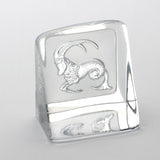 Swedish Crystal Zodiac Paperweight Deluxe - Capricorn