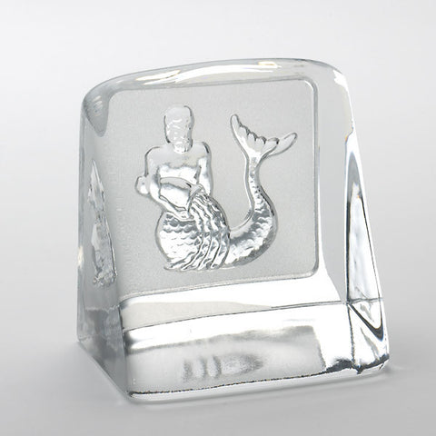 Swedish Crystal Zodiac Paperweight - Aquarius