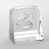 Swedish Crystal Zodiac Paperweight Deluxe - Pisces