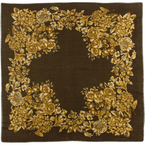 Rodier - Wool Floral Shawl 2154-2 Green